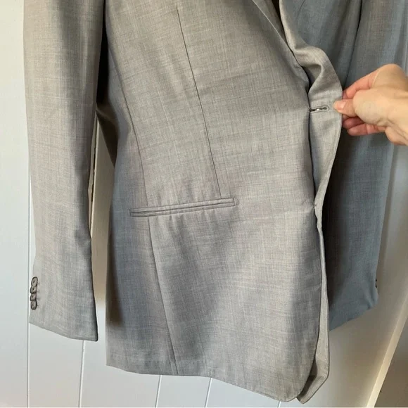 Suitsupply Light Grey Blazer Jacket Havana S140s Wool Carlo Barbera Italy Slim - Picture 4 of 15